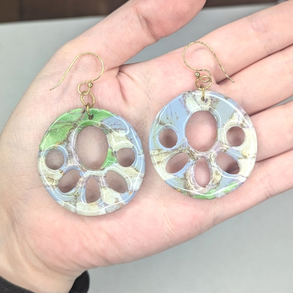 Multicolor Pastel Maximalism Earrings - Picture 4 of 8